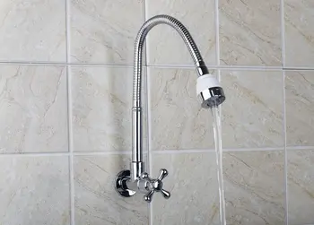 

YANKSMART Bathroom Washbasin Sink Faucet In-wall Kitchen Sink Vessel Faucet Tap