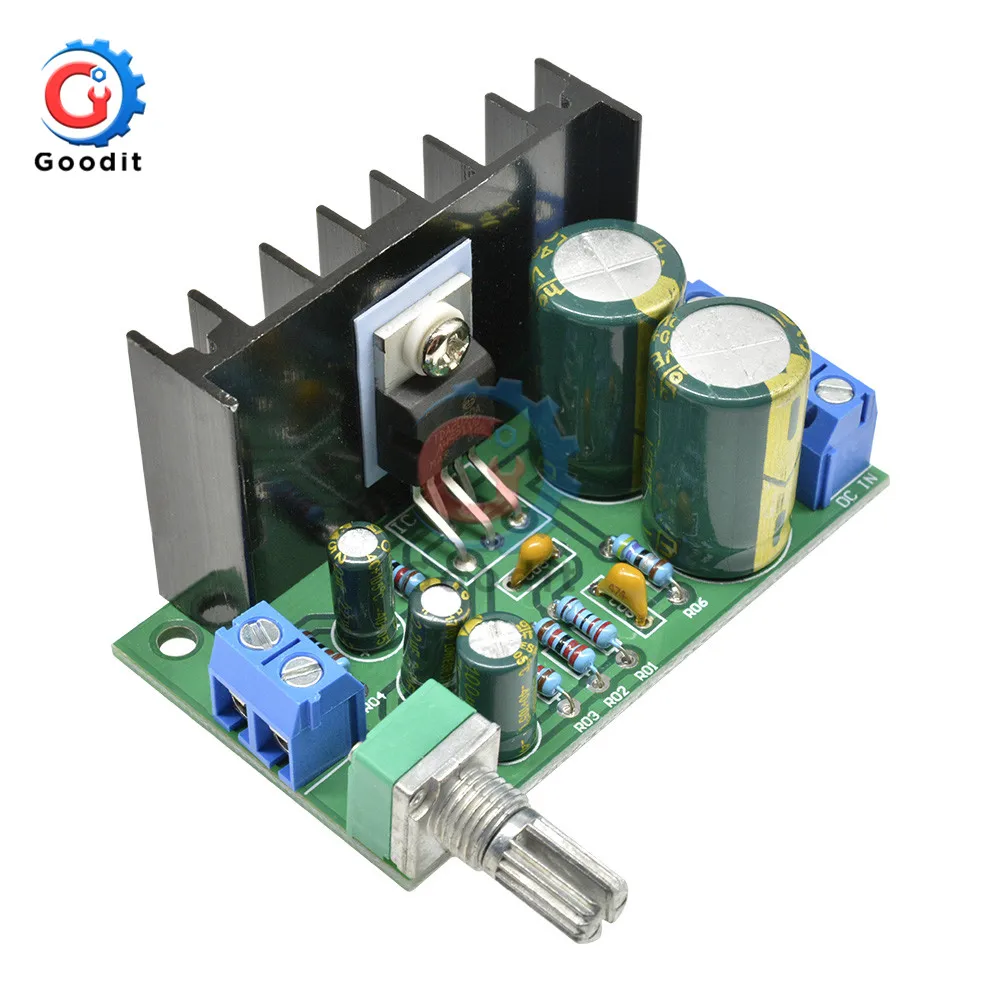 TDA2050 DC 12-24V 10-30W Amp Mono Audio Amplifier Board Module Single Power Supply Volume Adjustable 60*35*40mm | Инструменты