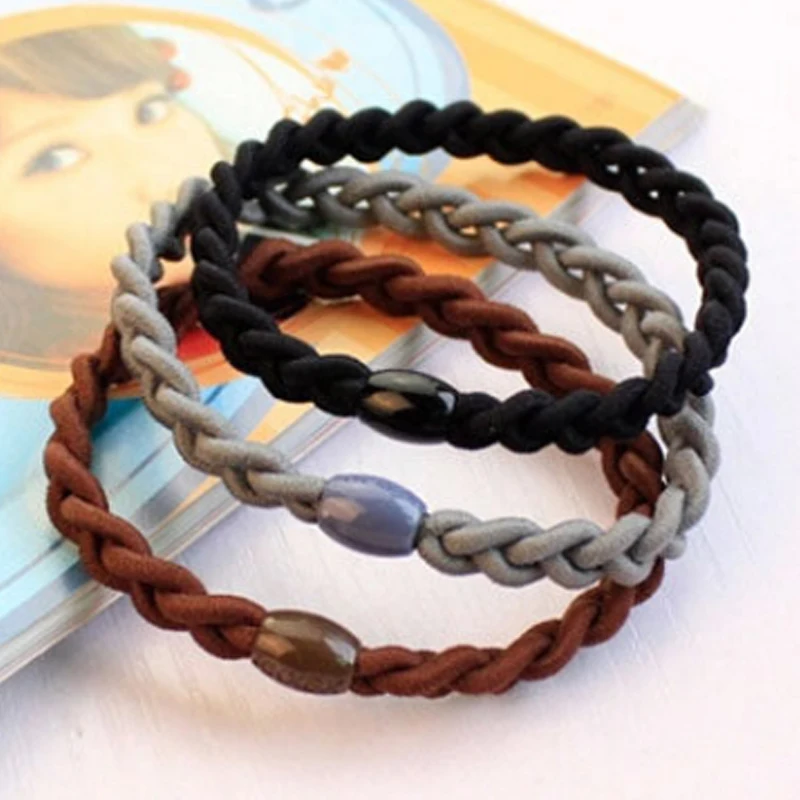

LNRRABC 1PC/3PCS Women Coffee Allergy Grey 2018 New Arrival Champagne Korean Elasticity Adjustable Twist Braid Black Girls