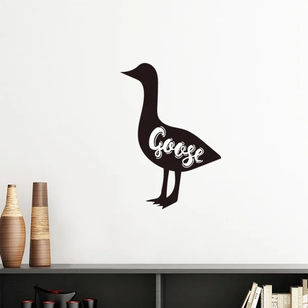 Goose Black And White Animal Silhouette Removable Wall Sticker Art ...