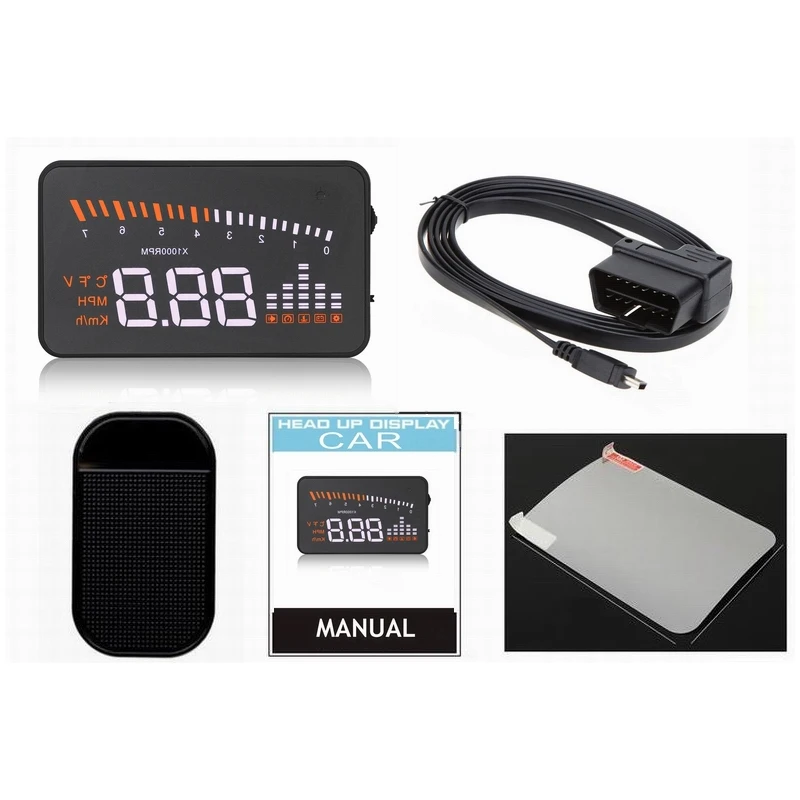 JUEFAN X5 OBD2 OBD II или EOBD HUD Дисплей Plug and Playcar автомобильный скоростной проектор лобовое