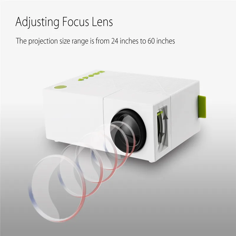 

YG310 LCD Mini 1080P Projector AV USB HDMI Video LED Mini Media Player Smart Video Games TV Home Theater Cinema