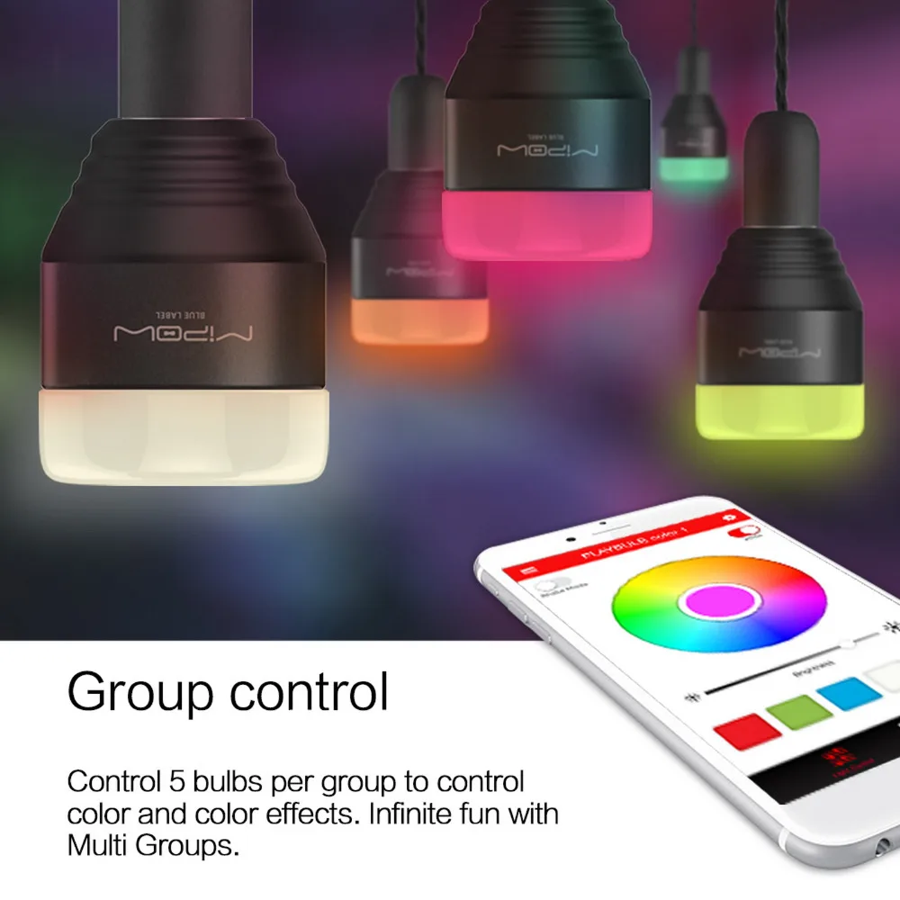 MIPOW Bluetooth Smart LED Light Bulbs APP Smartphone Group ... MIPOW Bluetooth Smart LED Light Bulbs APP Smartphone Group ...