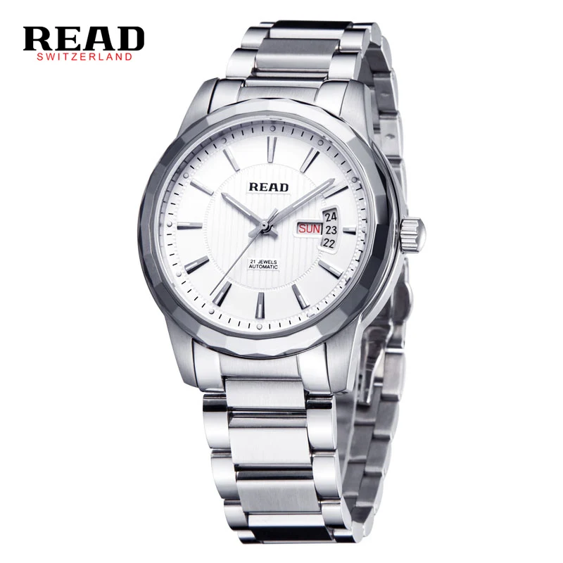 

READ Fashion Luxury Brand Watch Automatic Men Wristwatch Sapphire Men Mechanical Steel Watches relogio masculino