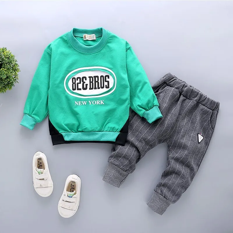 

2020 New Spring Children Boys Cotton sport Clothing Baby Fashion Brand T Shirt Pants 2Pcs/Sets Infant Leisure Toddler Tracksuits