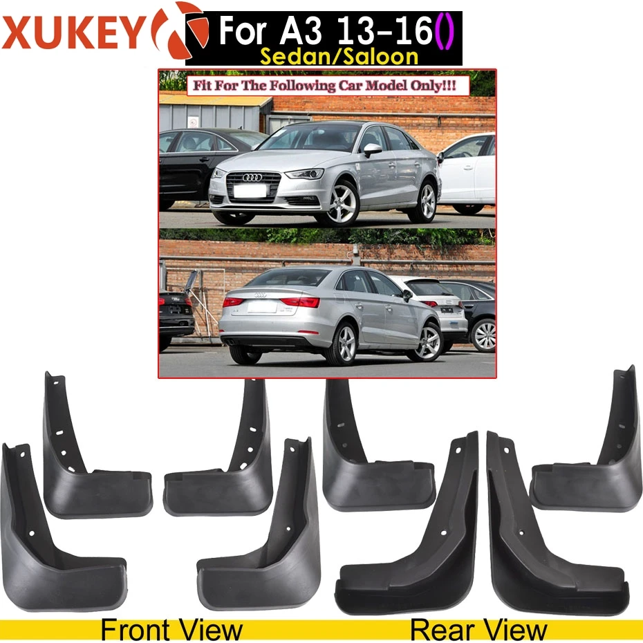 Оригинальные Автомобильные Брызговики XUKEY для Audi A3 A4 A6(8E 8P B6 B7 C6) Брызговики крыло брызговиков автомобильные аксессуары - Цвет: For A3 Sedan 13-16