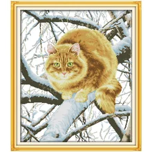 8the Fat Cat on 8the Tree Счетный крест вышивка ручной работы 11CT 14CT наборы для вышивки крестом Набор для вышивания рукоделия