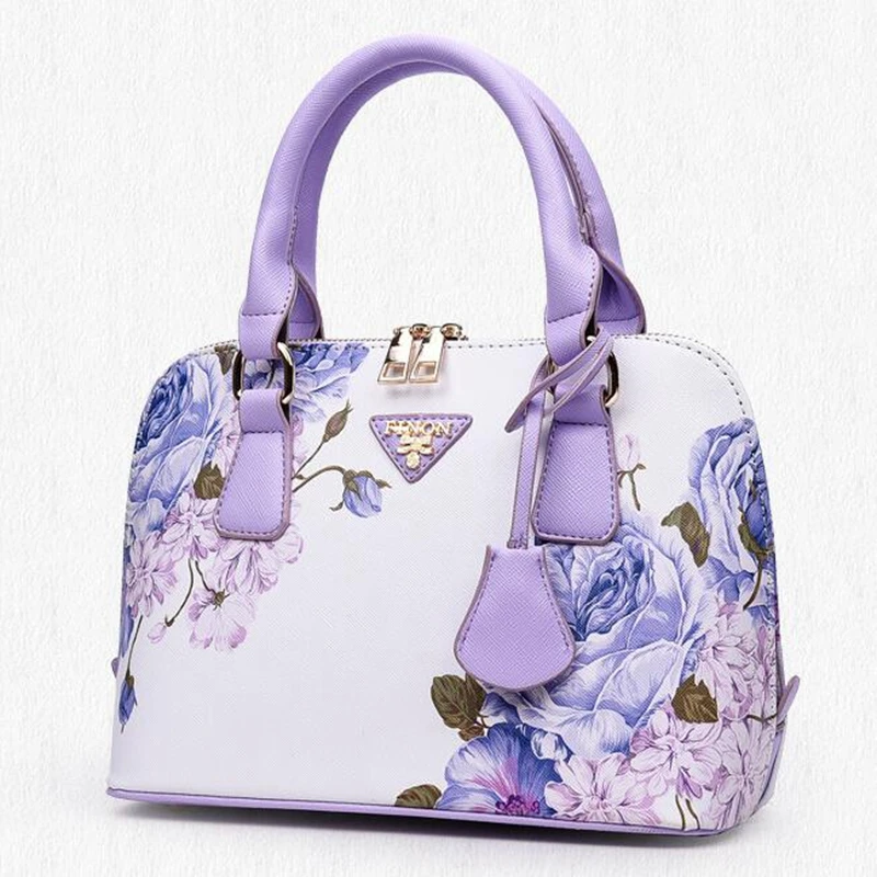 2019 Printing Floral Fashion Women Bag Brand Shell Leather Bags Women Handbags Designer Shoulder Bags Sac A Main Femme LL489 2019 Printing Floral Fashion Women Bag Brand Shell Leather Bags Women Handbags Designer Shoulder Bags Sac A Main Femme LL489