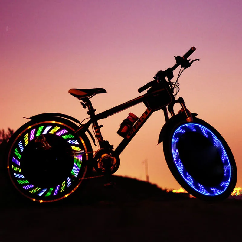 Best 1 pc LED Motorcycle Cycling Bike Bicycle Tire Wheel Valve Flashing Spoke Light 2032 Battery Crescent Shaped Colorful P40 1