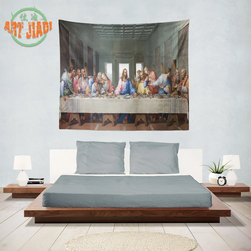 Последний супер гобелен на стену Иисус Христос гобелен пейзаж настенные наклейки дома декоративная шаль JDTAC15