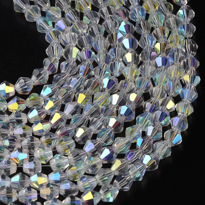 

5328 crystal AB color crystal bicone bead 3mm 4MM 6mm 8mm 10mm Optional For jewelry beading accessories half ab Diy