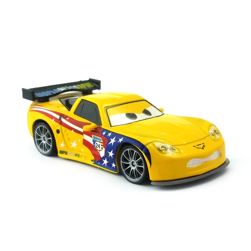 Disney Pixar Cars Jeff Gorvette 1:55 Металл литье под давлением автомобиля развивающие игрушки