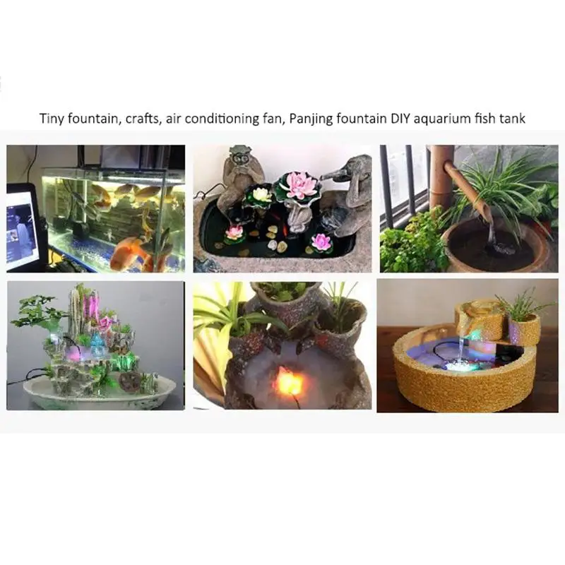 Aquarium 220V 16W EU Plug Submersible Water Pump LED Fish Tank Fountain Fish Pond Tank Aquario Water Pumps Fish Aquatic Pet Pump