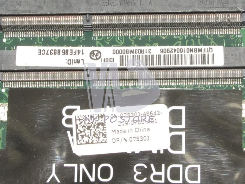 

CN-07830J 07830J MAIN BOARD For Dell Inspiron 17R N7110 Laptop Motherboard DA0R03MB6E1 HM67 DDR3 17 Inch full tested