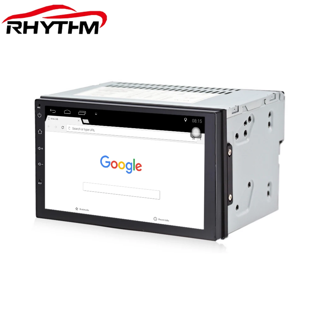 Rhythm dab Автомагнитола 2din Android 7,1 gps+ Wifi+ Bluetooth+ RDS+ радио+ четырехъядерный+ "+ экран 1024*600+ SWC Стерео для Nissan Volkswagen