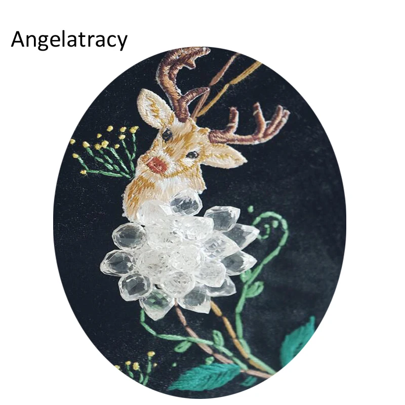 Angelatracy ручной работы Винтаж и цветами из кристаллов Для женщин сумки натуральной