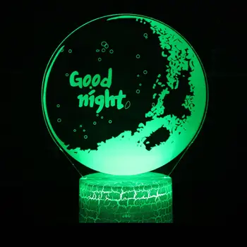 

Creative 3d Led Night Light Valentine's Day Gift Usb Led 3d Light Fixtures White base Lovely 7 color change 3D Lamp