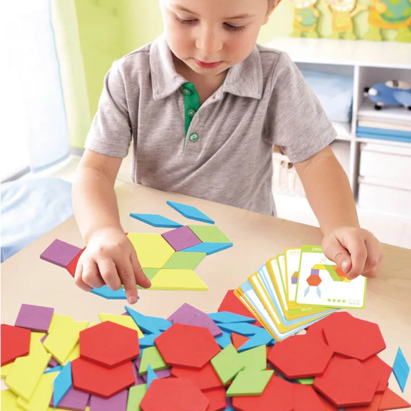 educational wooden pattern blocks