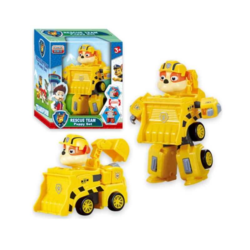 

Paw Patrol Toy Deformation Car Can deformed Chase Robot dog Ryder Action Figure Anime PVC Model Toy for Children Gift