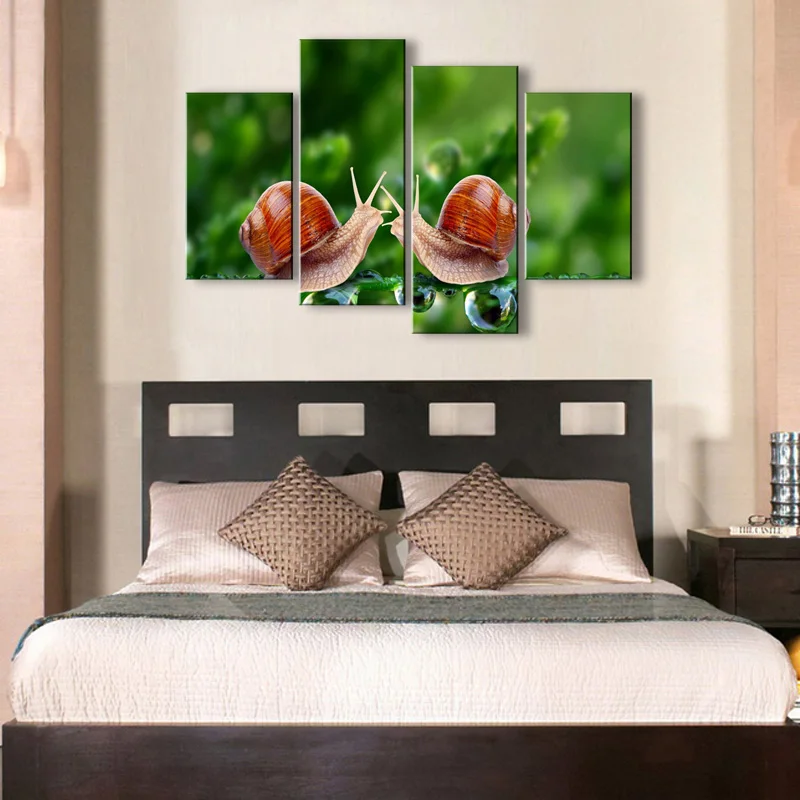 oil Painting  snails Hd printcanvas painting Photo print painting PrintsWall Pictures for Living Room Picture B-2 (4)