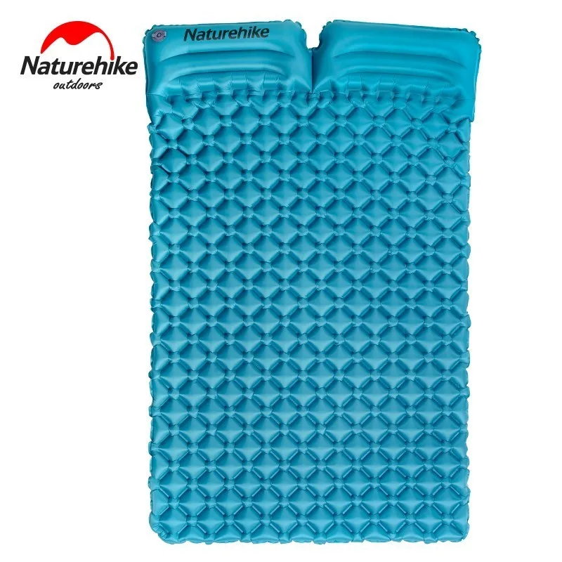 Naturehike надувной матрас с двумя подушками для двойной Открытый походный коврик палатка пляжная складная походная кровать 185*115*5 см