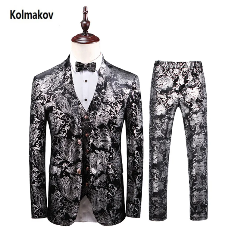 Мужской костюм с принтом 2019 костюмы weddingsuit классический деловой облегающий