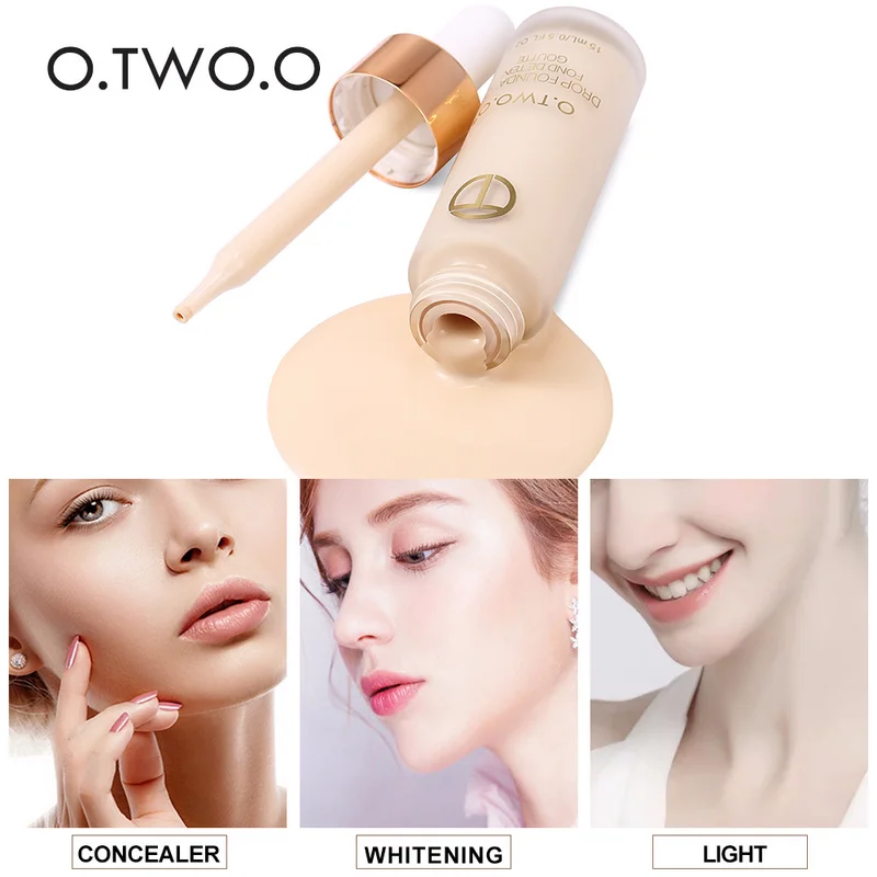 

O.TWO.O Concentrate Liquid Foundation Long-lasting Oil Control Concealer Brightening Primer Cream Face Care Makeup Cosmetic 9122
