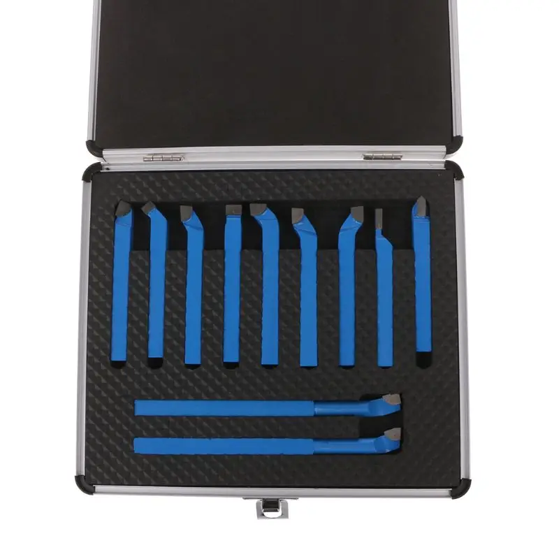 

11PCS Metal Carbide CNC Lathe Tools Mayitr Carbide Brazed Tipped Cutter Tool Bit Cutting Set Kits Welding Turning Tool Holder