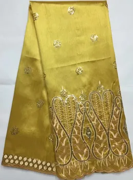 

High quality 5yards african george lace fabric with embroidered nigerian lace fabric african lace fabric for wedding dress ZD-A2