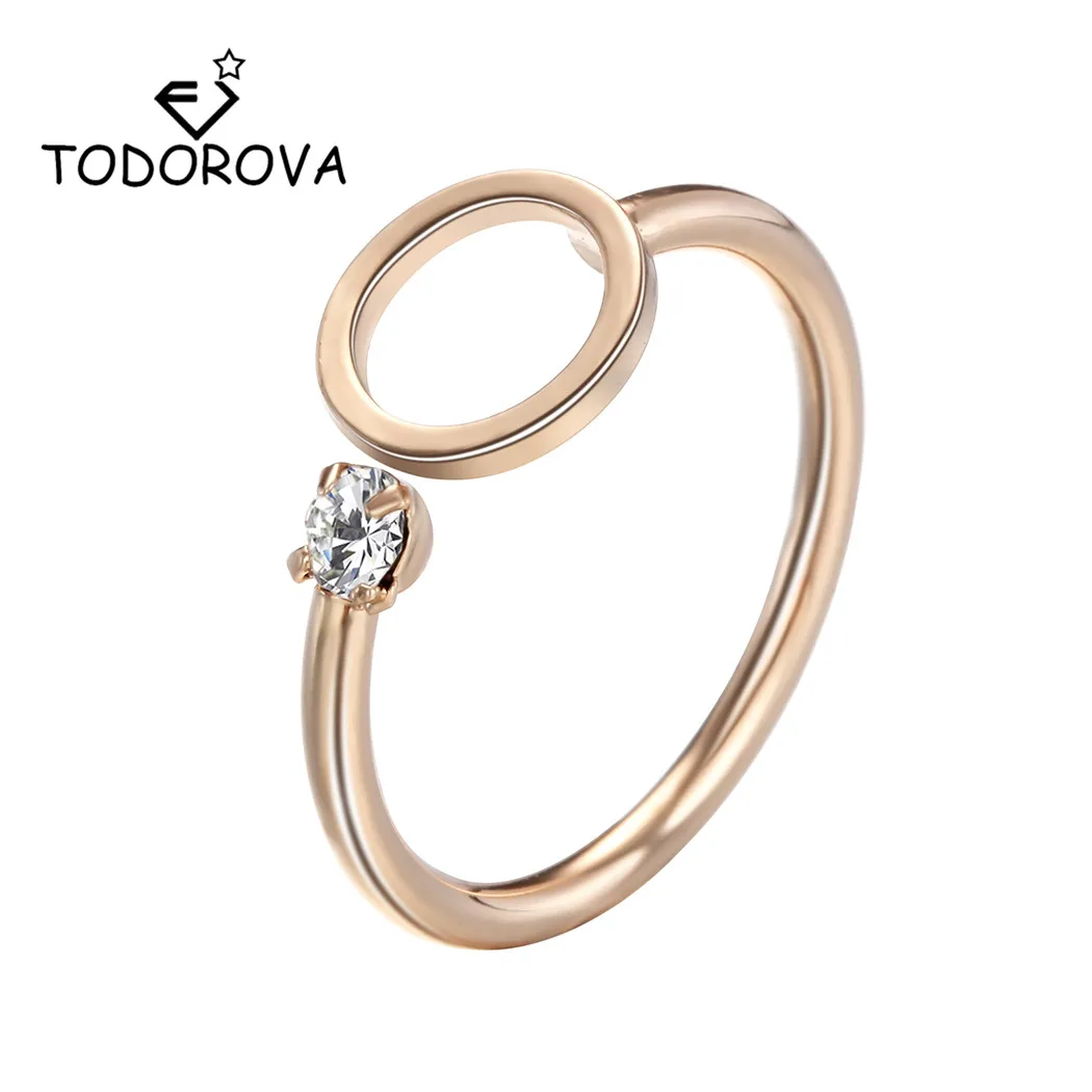 

Todorova Classic Simple Gold Color Round Circle Finger Rings for Women Adjustable Ring Female Geometric Jewelry Dropshipping