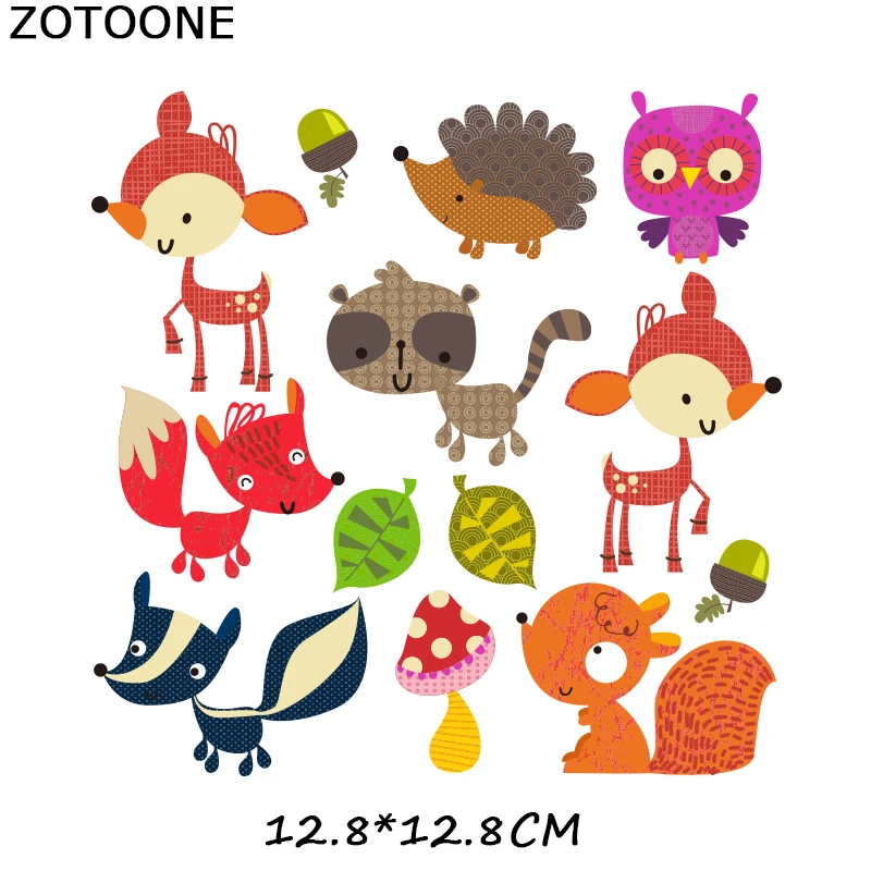 ZOTOONE/нашивки в полоску с изображением животных утюжок для переноса одежды сделай