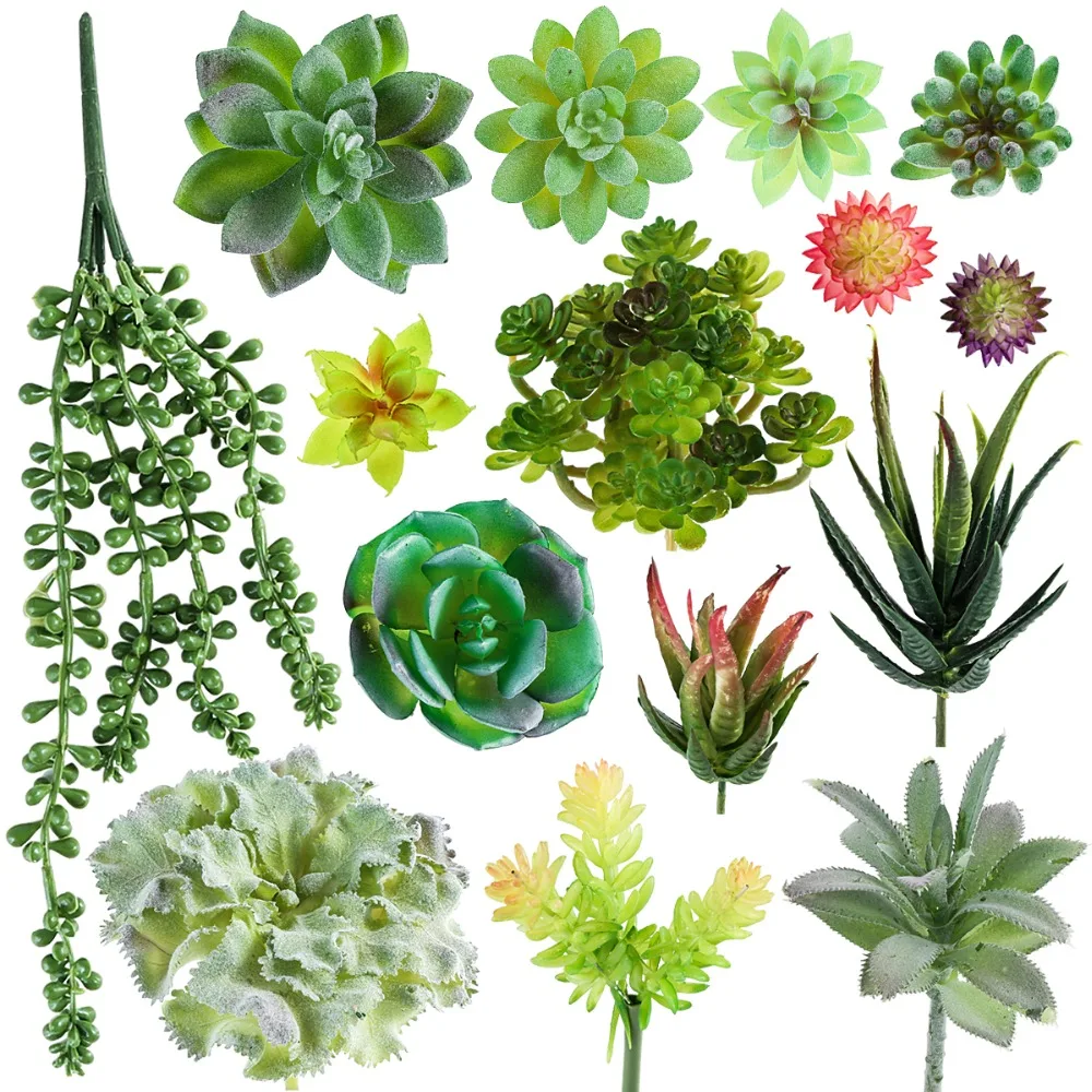 15 шт./компл. DIY искусственный бонсай из суккулентов искусственные суккуленты для