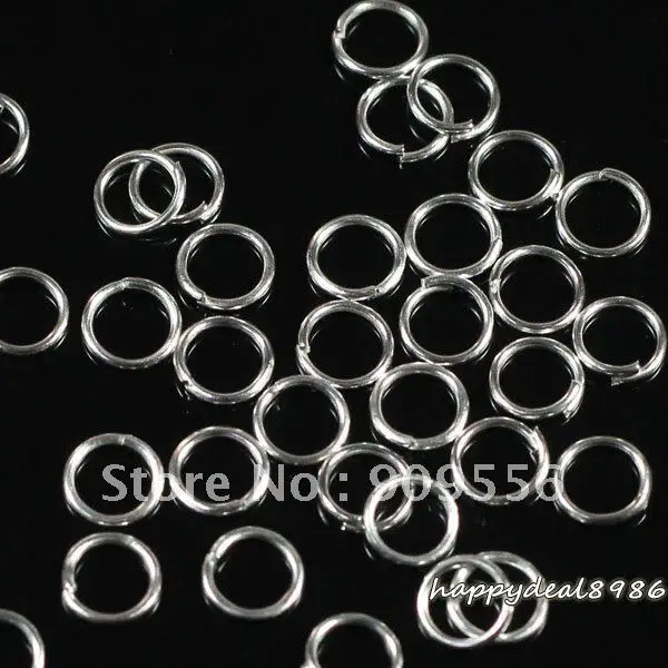

Wholesale!2000Pcs/lot 6mm Silver Plated Jump Rings Beads findings P96-5