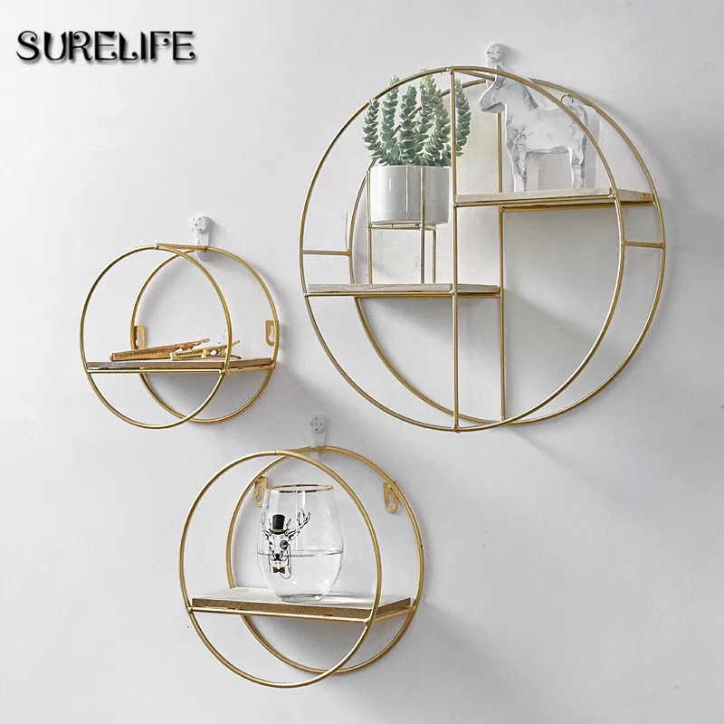 

Innovative Living Room Rack Restaurant Porch Room Small Ornaments Wall Shelf Wall-mounted Decoration Pendant Storage
