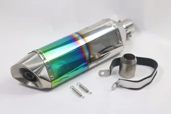

51MM inlet 470MM 47CM Long Universal Motorcycle Exhaust Muffler Motorbike ATV For yoshimura benelli CB400 tmax 530 triumph AK188