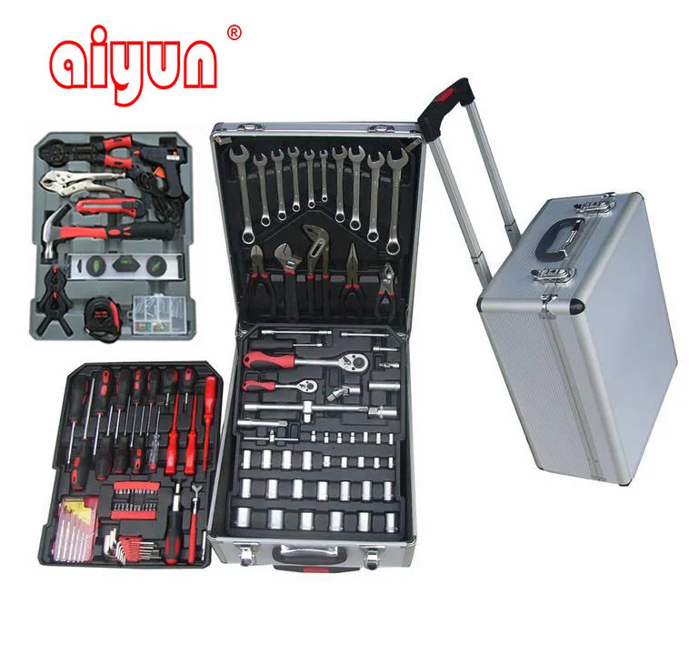 186pcs socket set Tools Set Socket Wrench Set auto repair car Aluminum Case