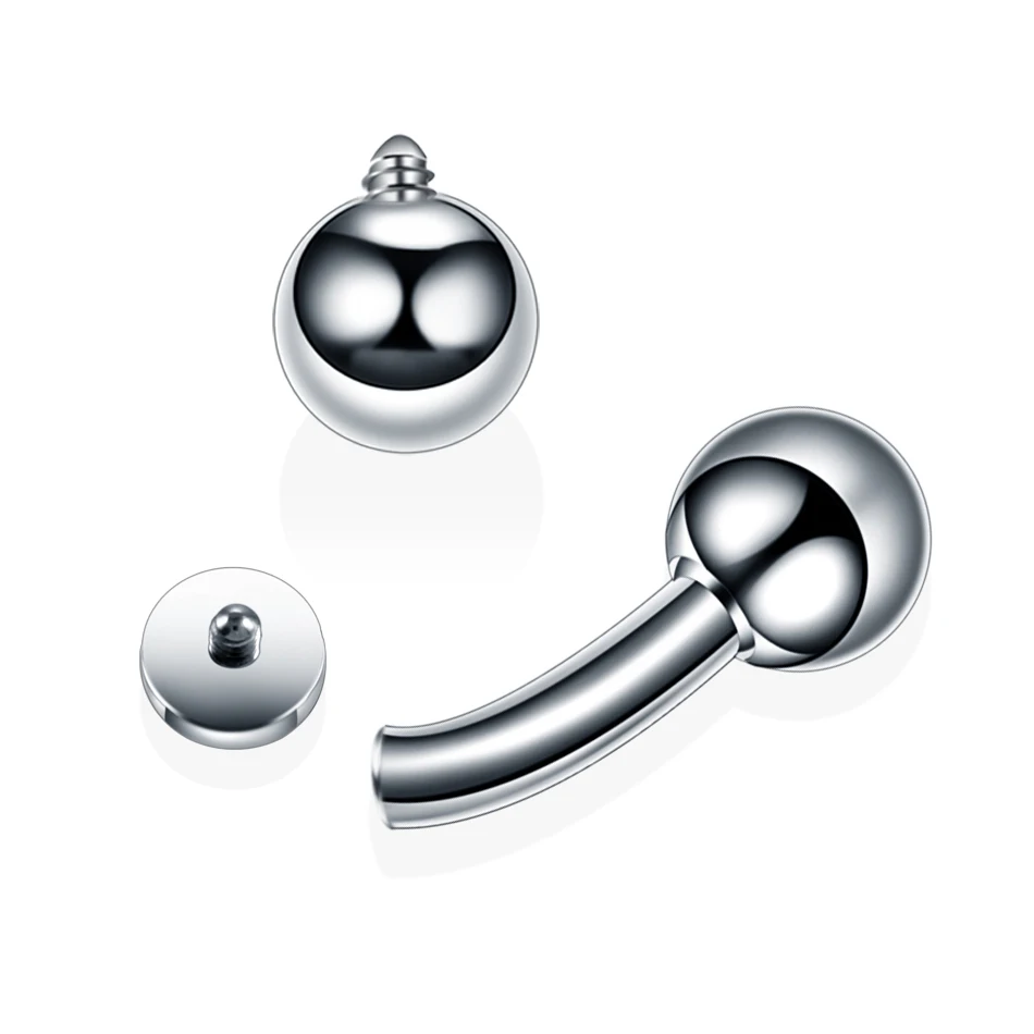 1 шт. G23 титана пирсинг бровей киска пирсинг внутренняя нить изогнутые ...