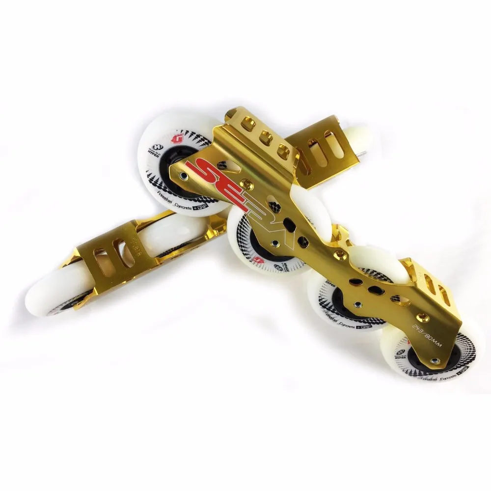 

JEERKOOLSEBA Slalom Inline Skate Base 243mm Frames With 4*80mm Hyper +G Concrete Wheel 165mm Distance Basing Skating Patine DJ19