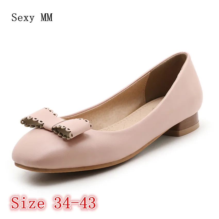 

Casual Flats Women Low heel Office Shoes Slip On Loafers Woman Oxfords Career Flat Shoes Plus Size 34-40 41 42 43 High Quality