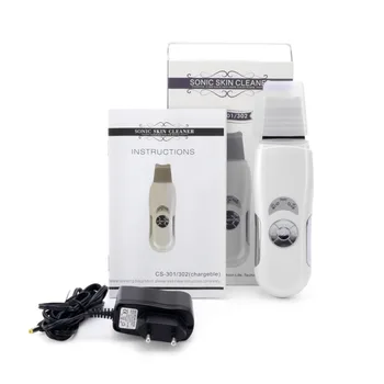 

Acne Removal Ultrasonic Micro Electric Skin Scrubber Cleaner Facial Spa Massager Peeling Tool Dead Skin Shovel Machine EU Plug