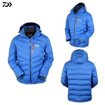 

DAIWA Autumn Winter Fishing Down Jacket Coat Clothes White Duck Down Keep Warm Breathable Windproof Waterproof Fishing Jacket