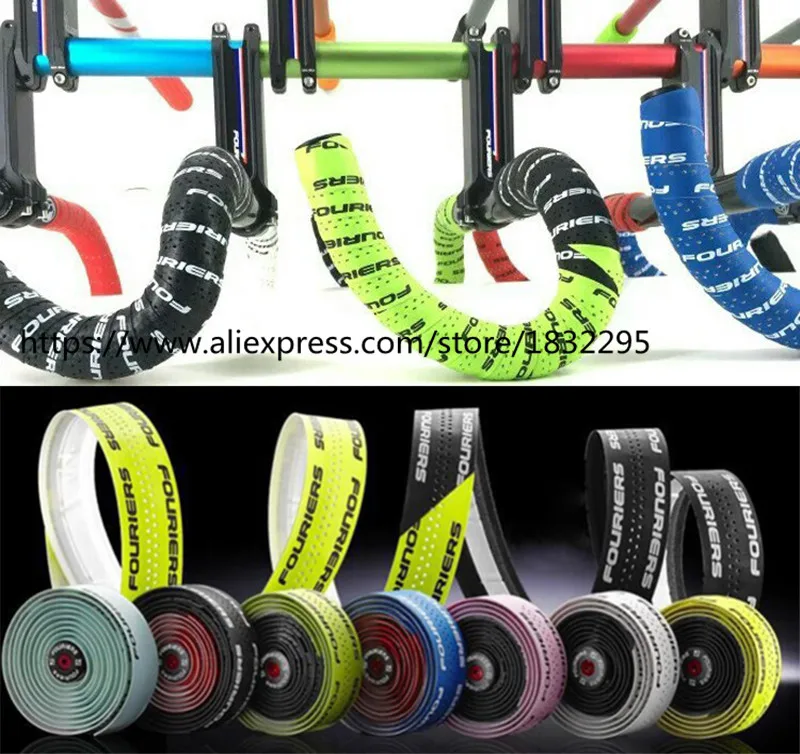 1 set Fouriers Road Bike Handlebar Tape Belt Bicycle Cycling Handle Cork Waterproof Handlebar Tape Wrap 1 set Fouriers Road Bike Handlebar Tape Belt Bicycle Cycling Handle Cork Waterproof Handlebar Tape Wrap