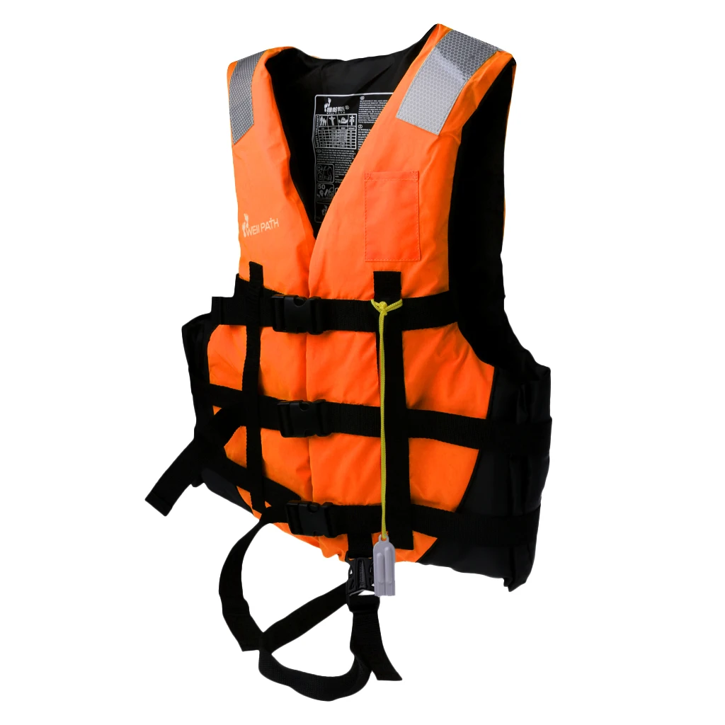 Unisex High Visible Life Jacket Safety Vest with Whistle for Kayak Canoe Boat Swimming Fishing Vest Buoyancy Aid Men Women Kids 