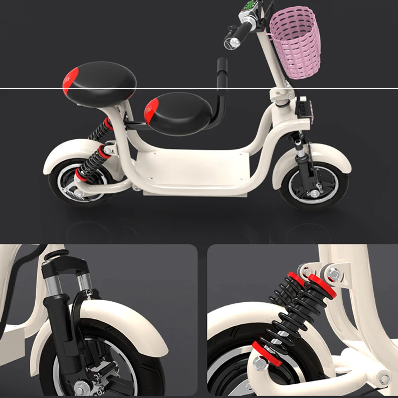 Top 48V new electric car adult electric bicycle male and female battery car small lithium electric scooter 4