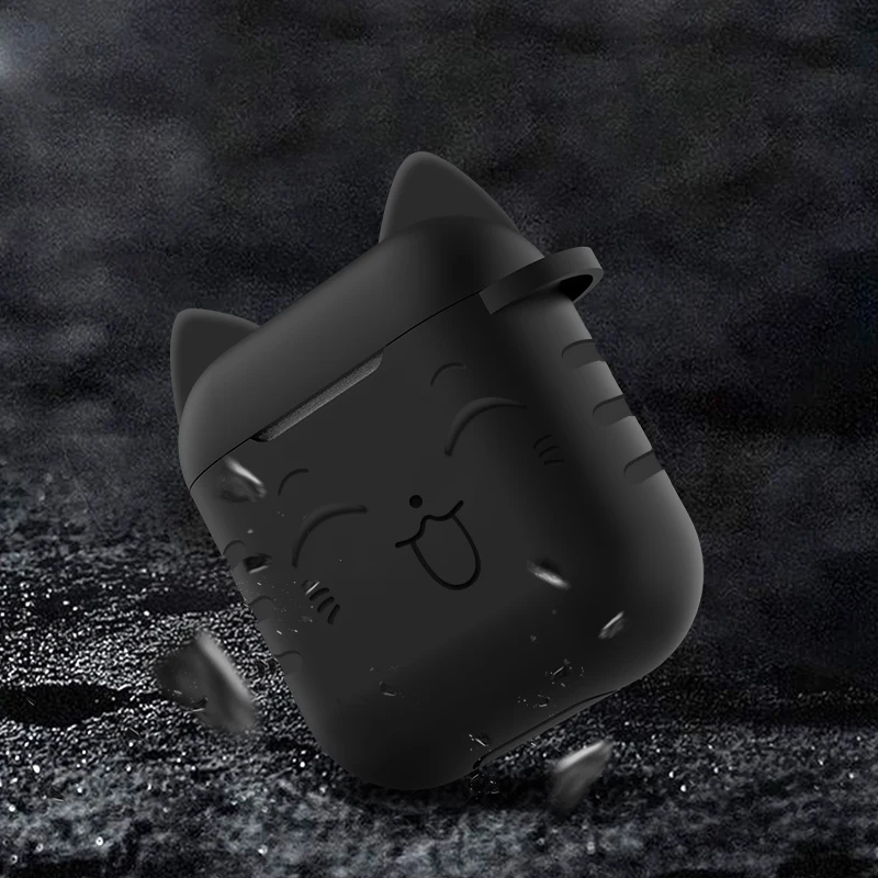 Lovely accessories on i9 i9s i10 pro i10s i11s i13 i19 TWS Earphone carry cover silicone case for Apple iphone Airpods coque