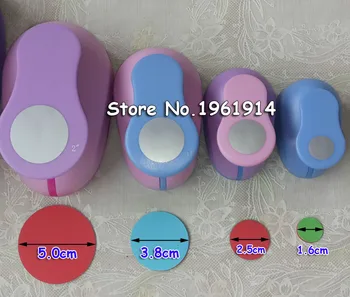 

Free Shipping 4PCS (2",1.5", 1",5/8") Circle craft punch set cortador de papel de scrapbook school paper foam Round hole punches