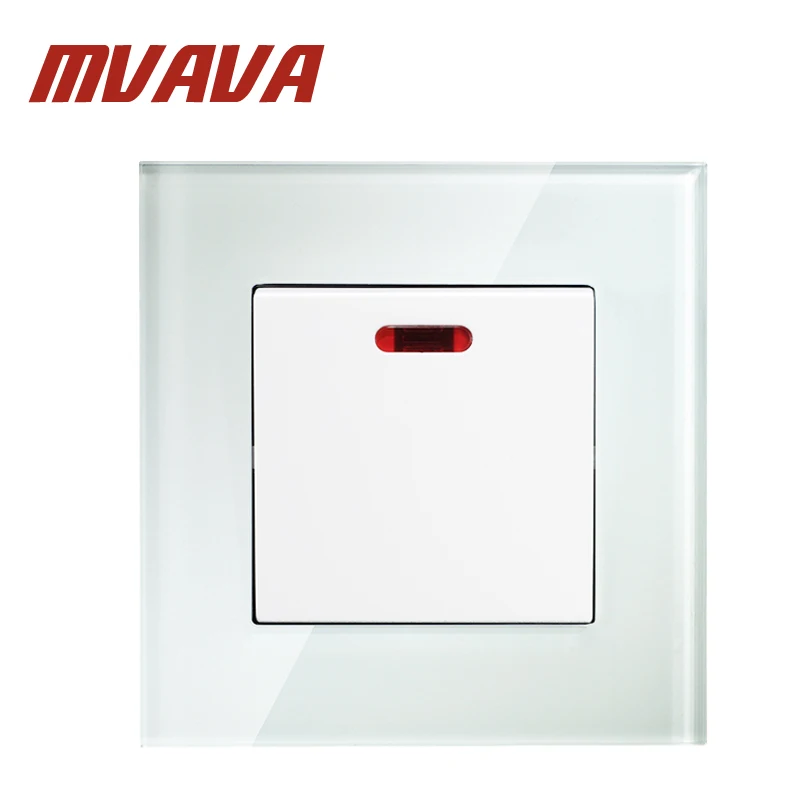 MVAVA White Luxury Crystal Panel 20A 110250V Air Conditioner Wall