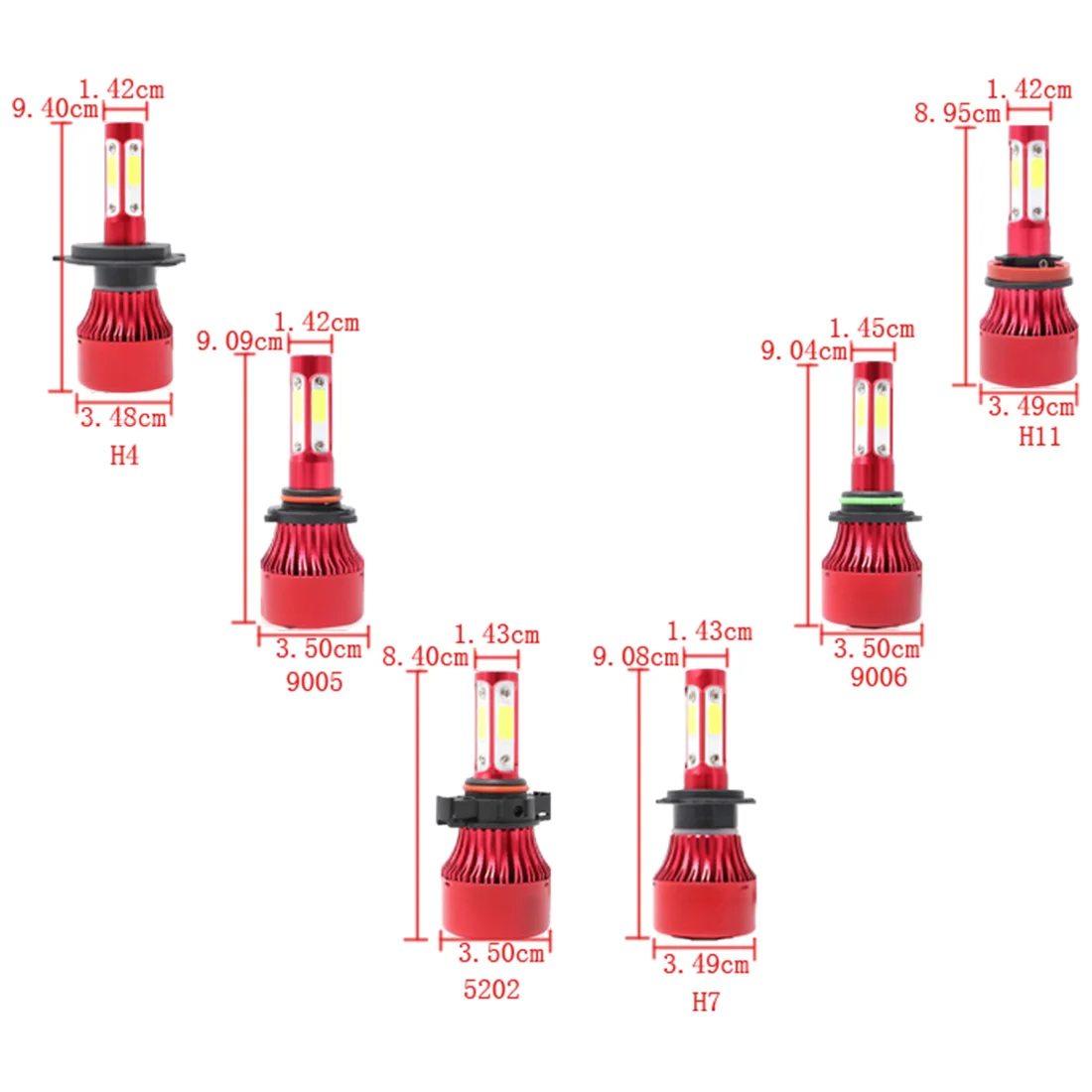 FangNymph 2 шт./лот 6000LM 36 Вт авто фары 12 V-32 в пост H4 H7 H8 H11 9005 HB4 9006 светодиодный лампы мини Автомобильные светодиодные лампы фар