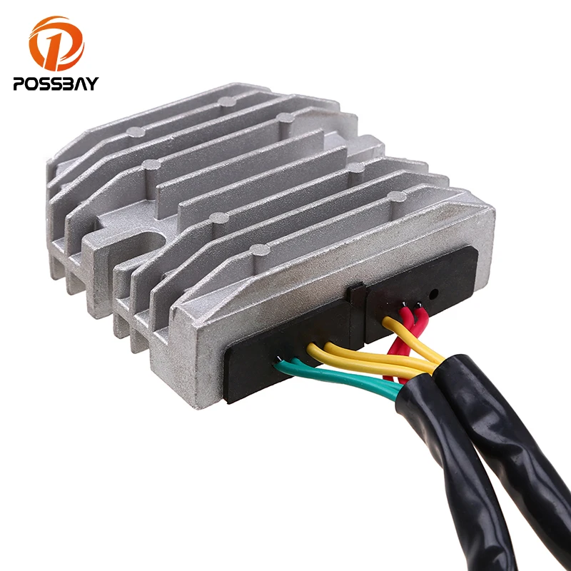 POSSBAY Silver Motorcycle Voltage Regulator Rectifier Fit for Suzuki LT A 700X King Quad 4x4