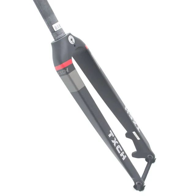 Goede Mountainbike voorvork koolstofvezel 29 27.5 26 halfstijve carbon vork carbon fiets rechte buis